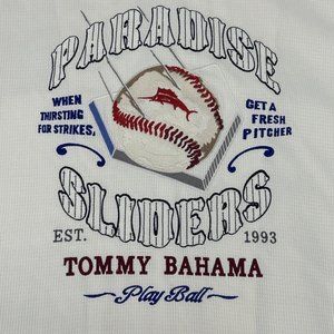 St Louis Cardinals Tommy Bahama Baseball Shirt Mens L Cream Paradise Sliders NEW